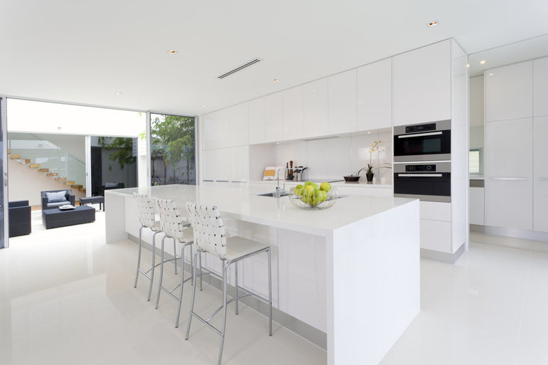 Modern white kitchens