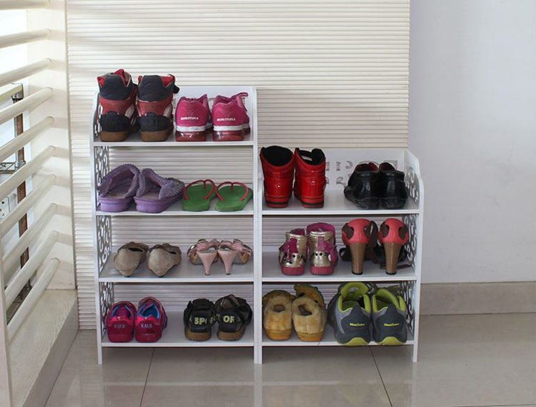 DIY shoe rack