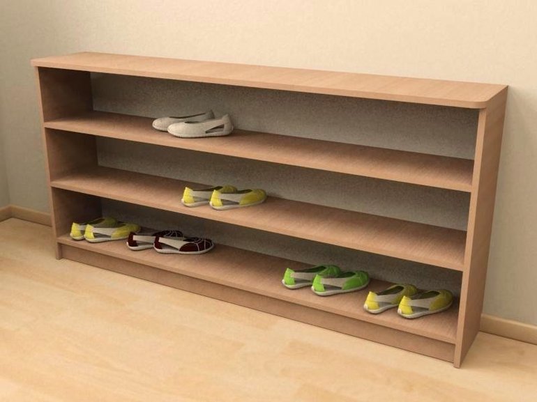 Homemade shoe rack