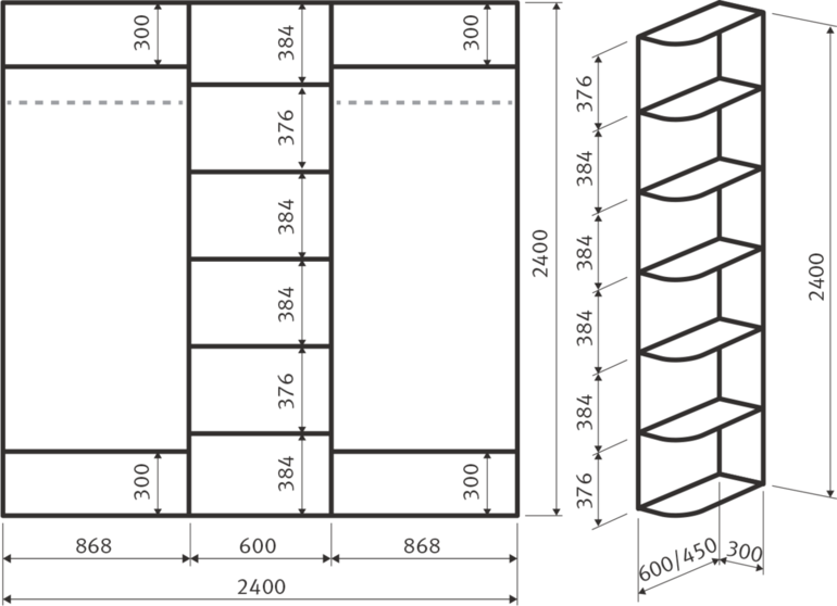 Do-it-yourself closet to the loggia