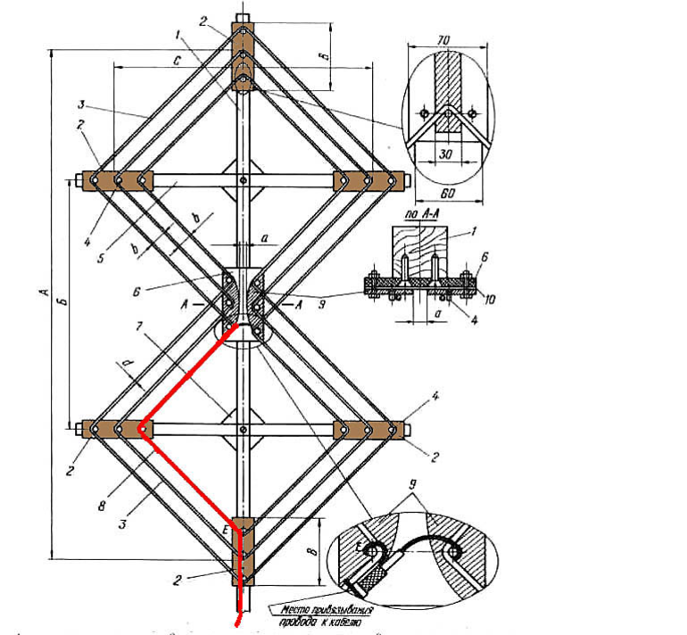 Eight decimetric antenna